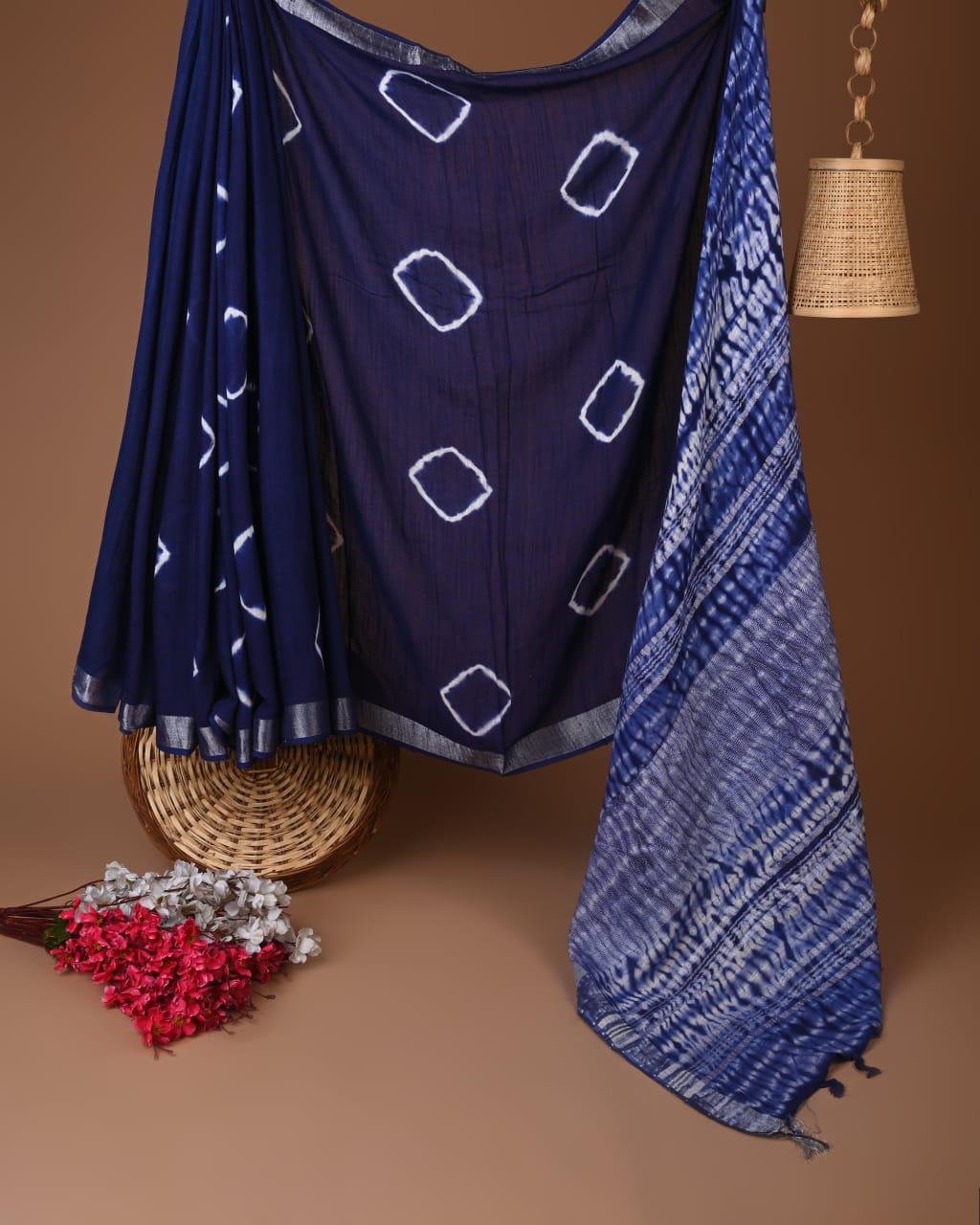 Cotton Linen Printed Saree