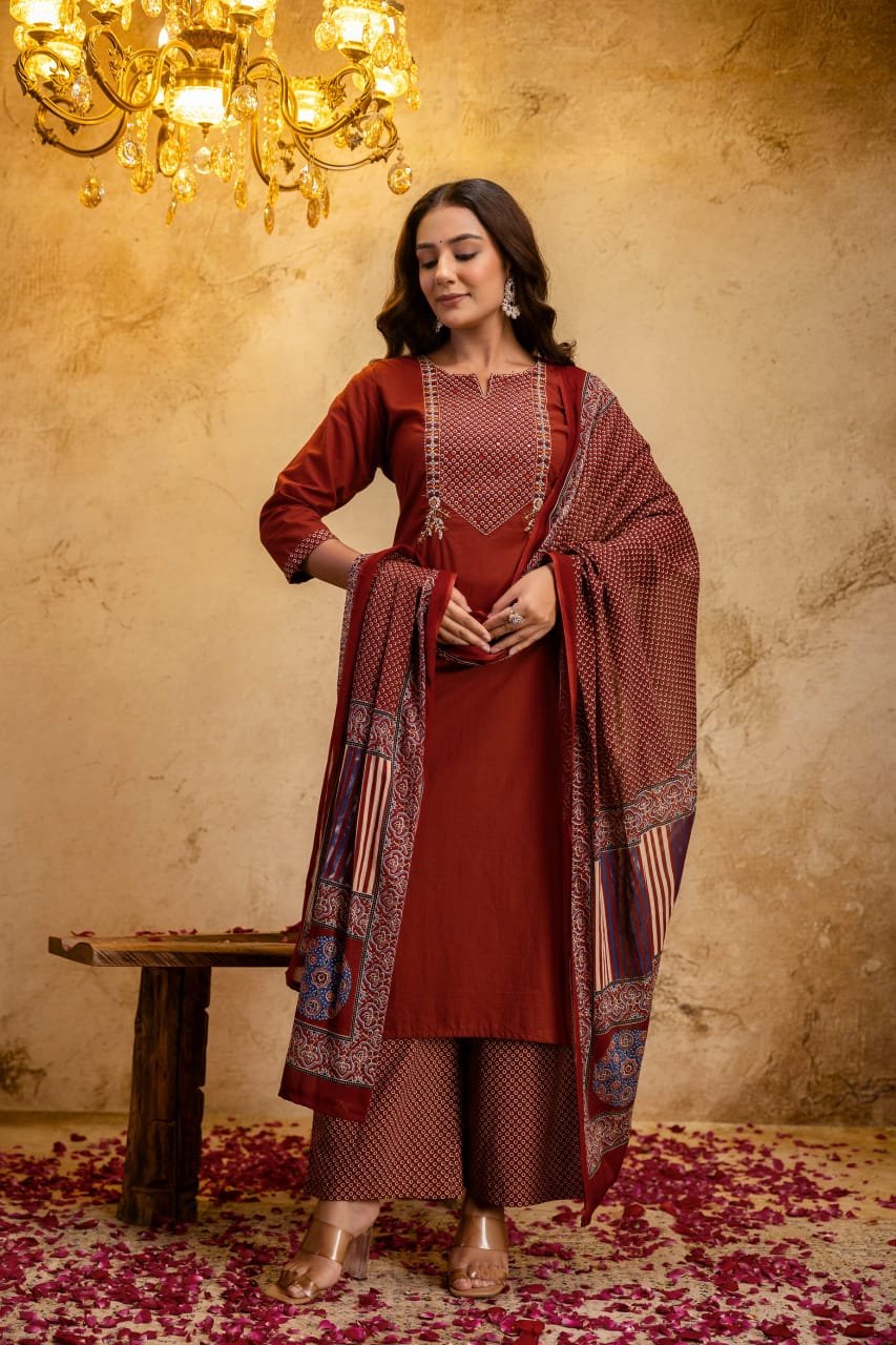 Cotton Printed Stitched Suit Set