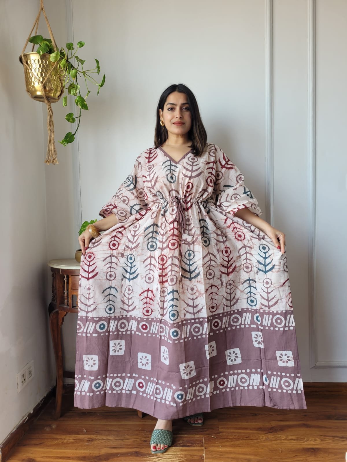 Cotton Printed Long Kaftan