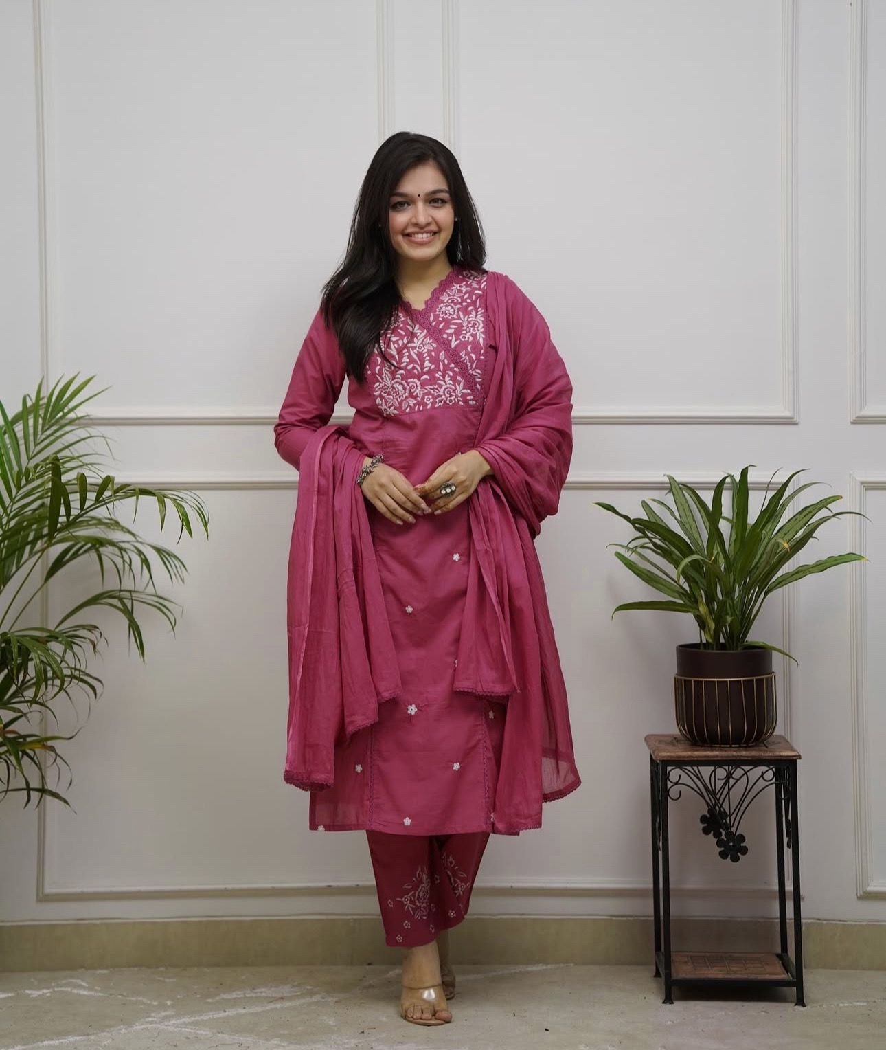 Cotton Embroidered Stitched Suit Set