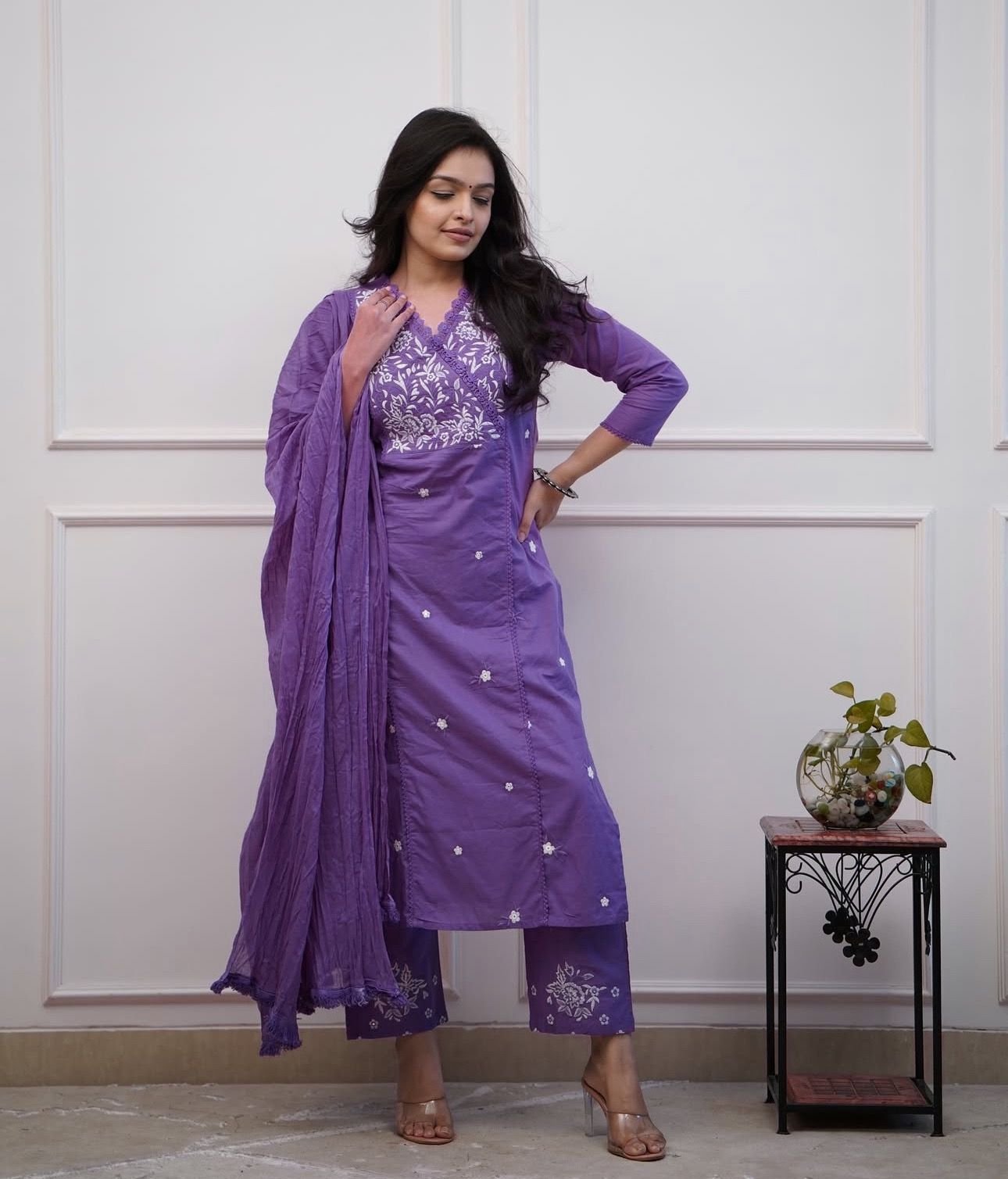 Cotton Embroidered Stitched Suit Set