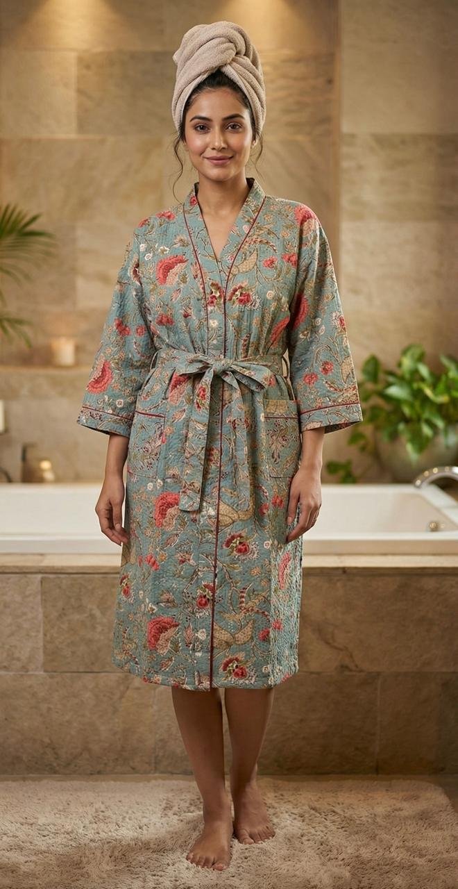 Cotton Printed Bathrob