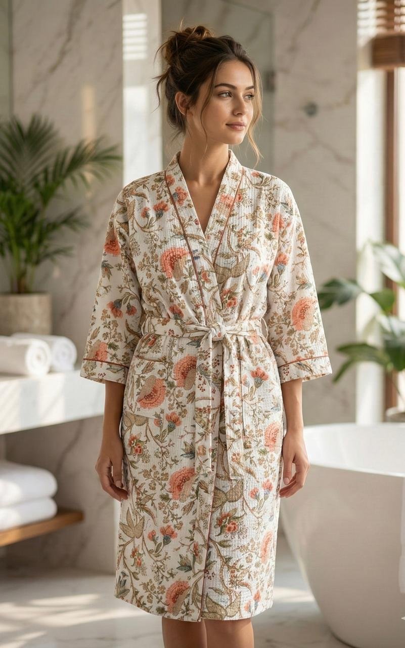 Cotton Printed Bathrob