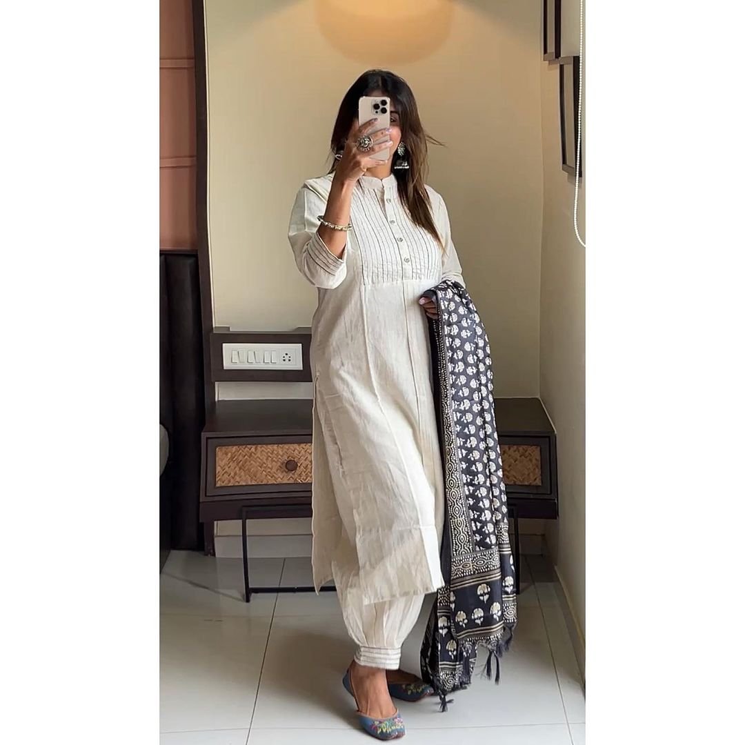 Cotton Stitched Suit Set