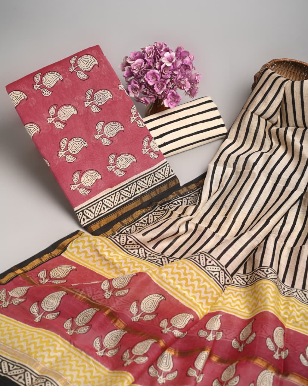 Chanderi Printed Suit Set