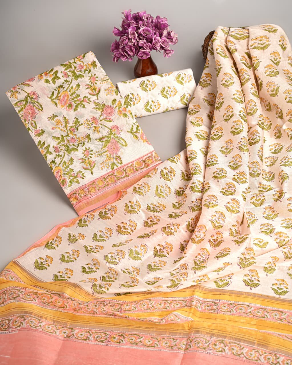 Chanderi Printed Suit Set