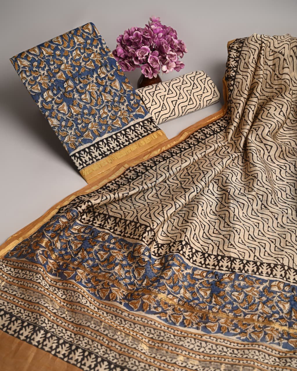 Chanderi Printed Suit Set