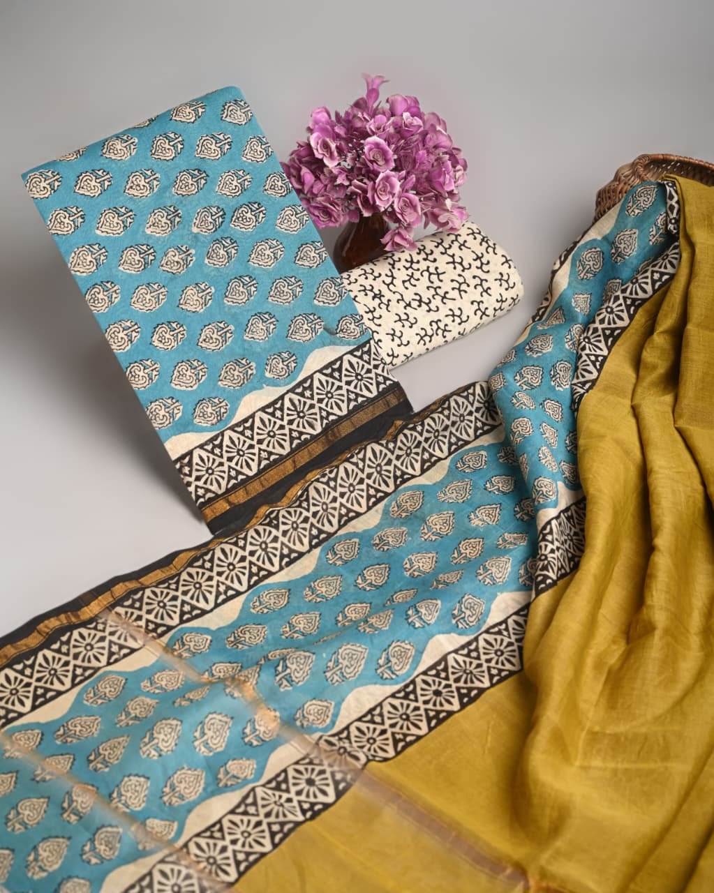 Chanderi Printed Suit Set