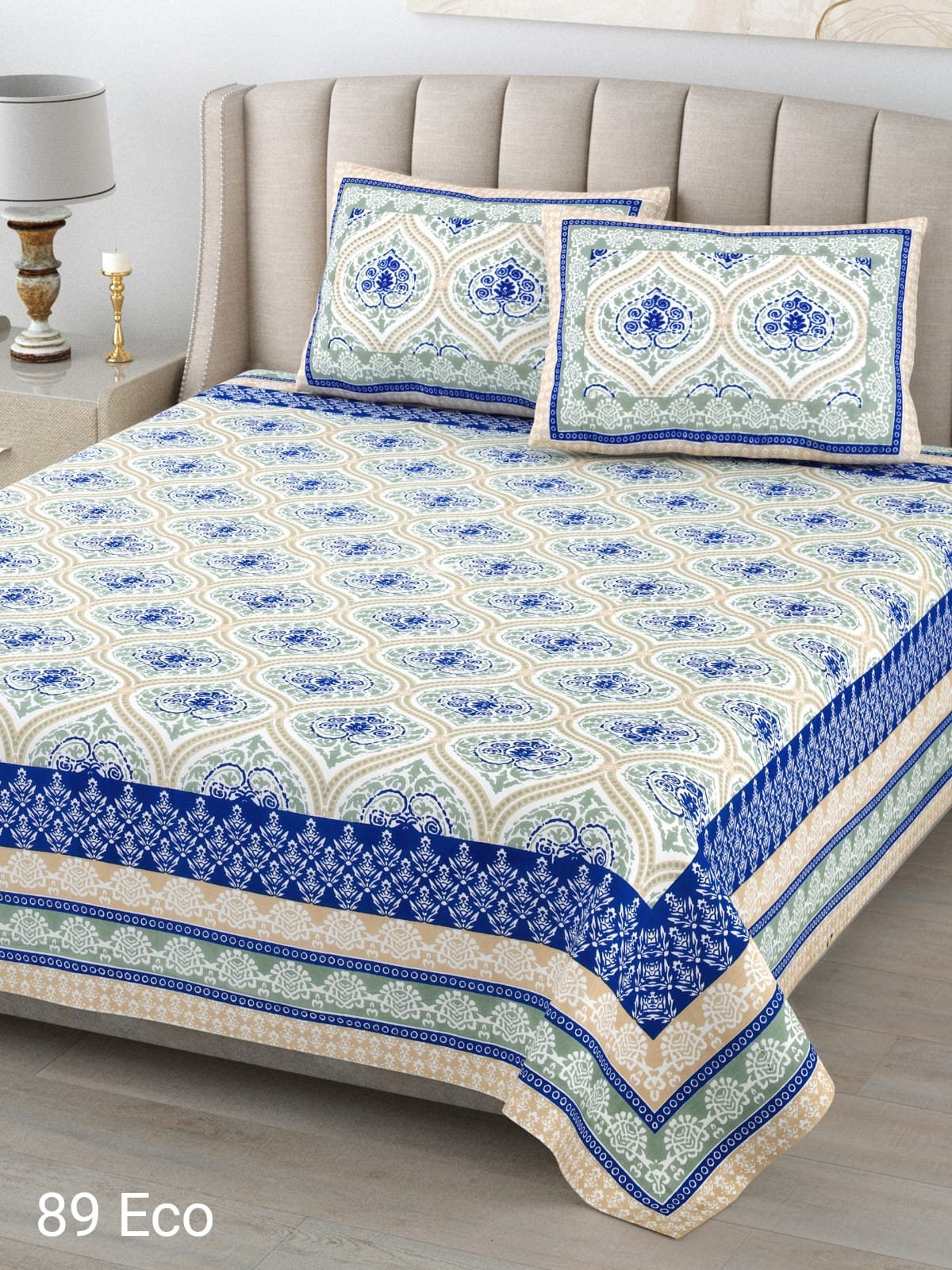 Cotton Viscose Printed Double Bedsheet