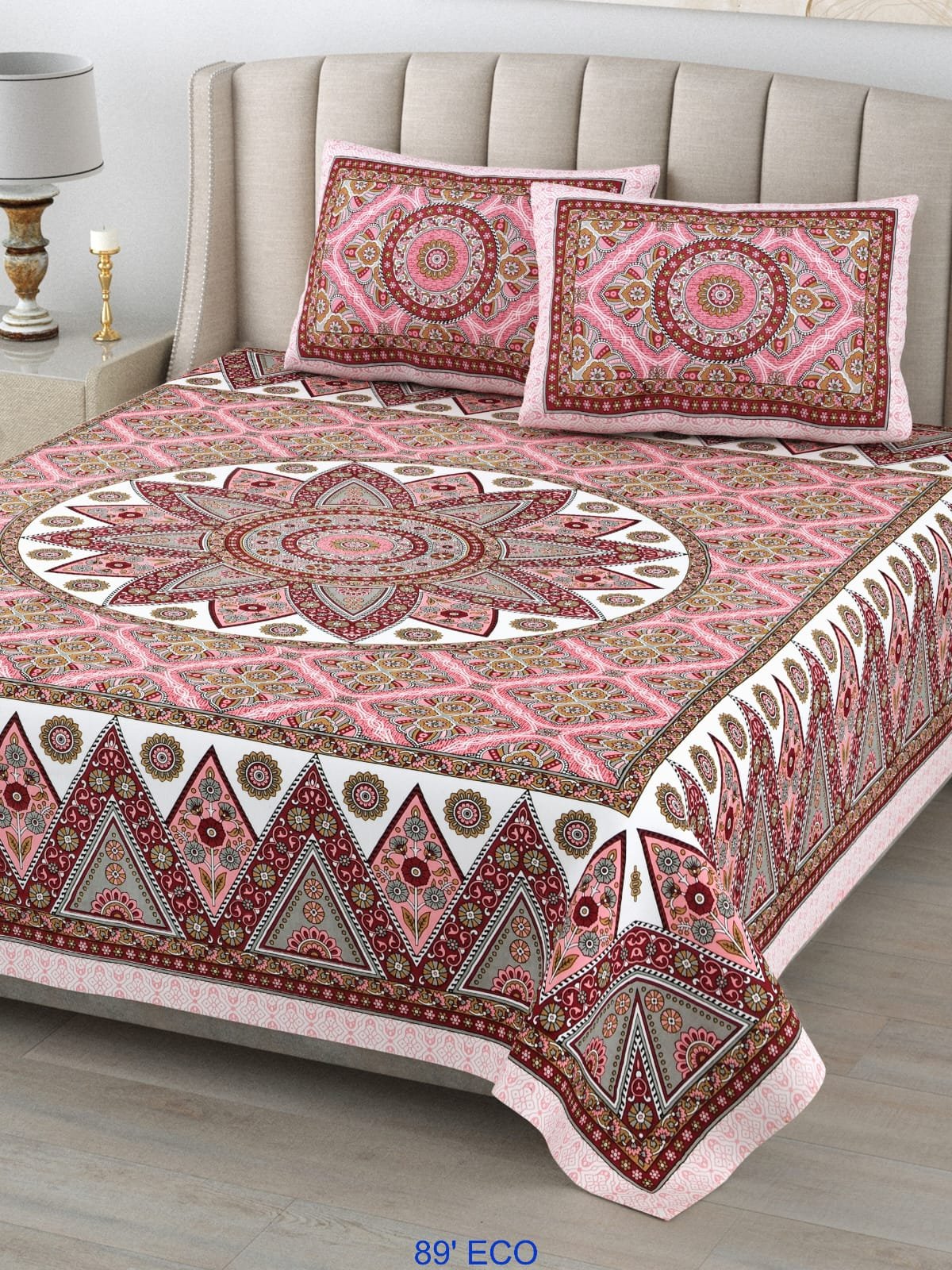 Cotton Viscose Printed Double Bedsheet