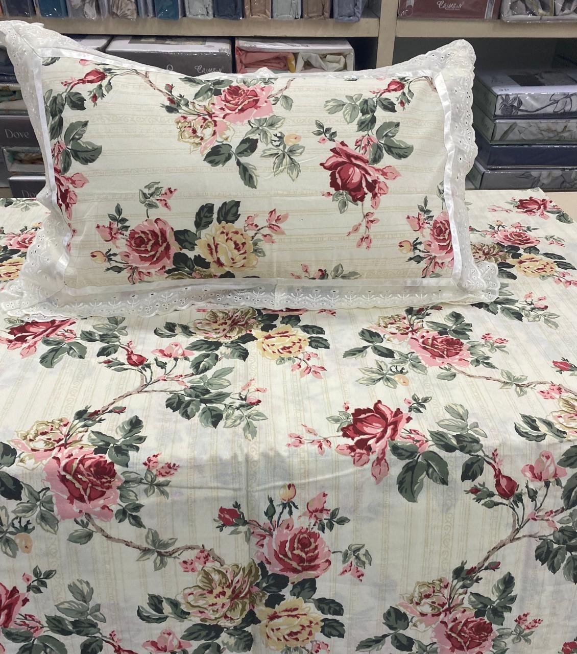 Cotton Printed King Size Bedsheet Set of 3