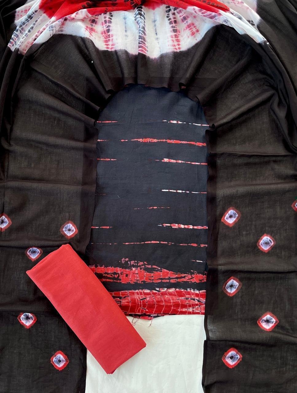 Cotton Dupatta Block Printed Suit