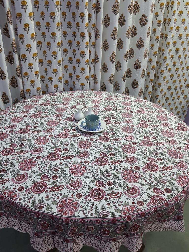 Cotton Printed Round Table Cover