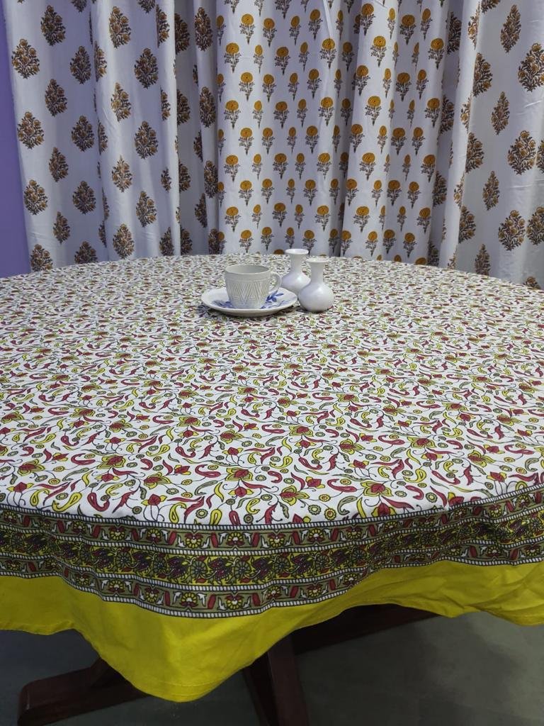 Cotton Printed Round Table Cover