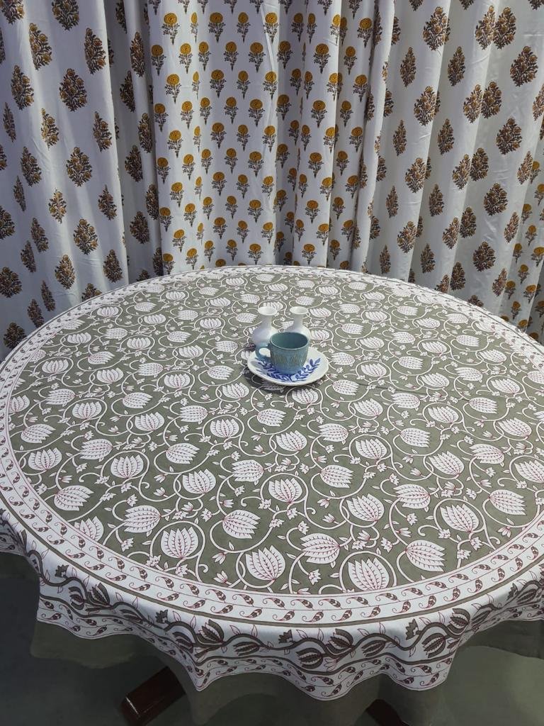Cotton Printed Round Table Cover