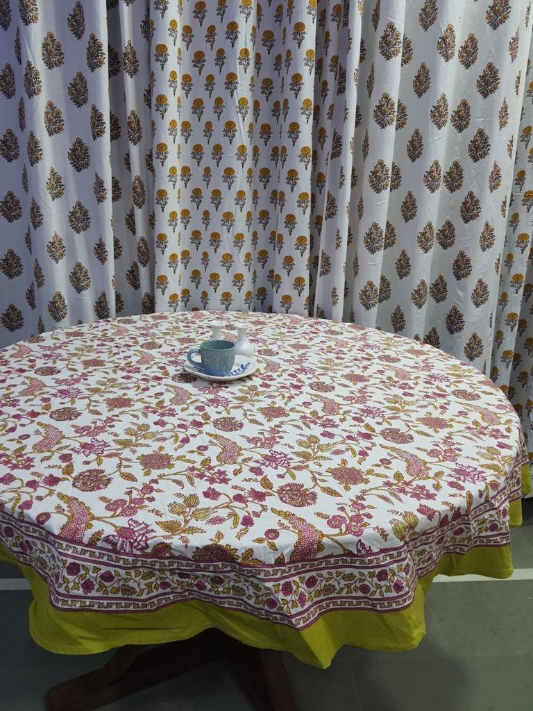 Cotton Printed Round Table Cover