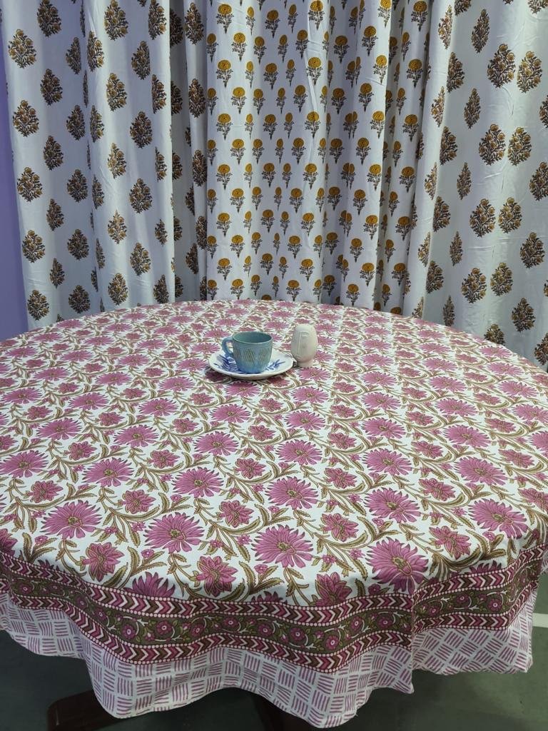 Cotton Printed Round Table Cover