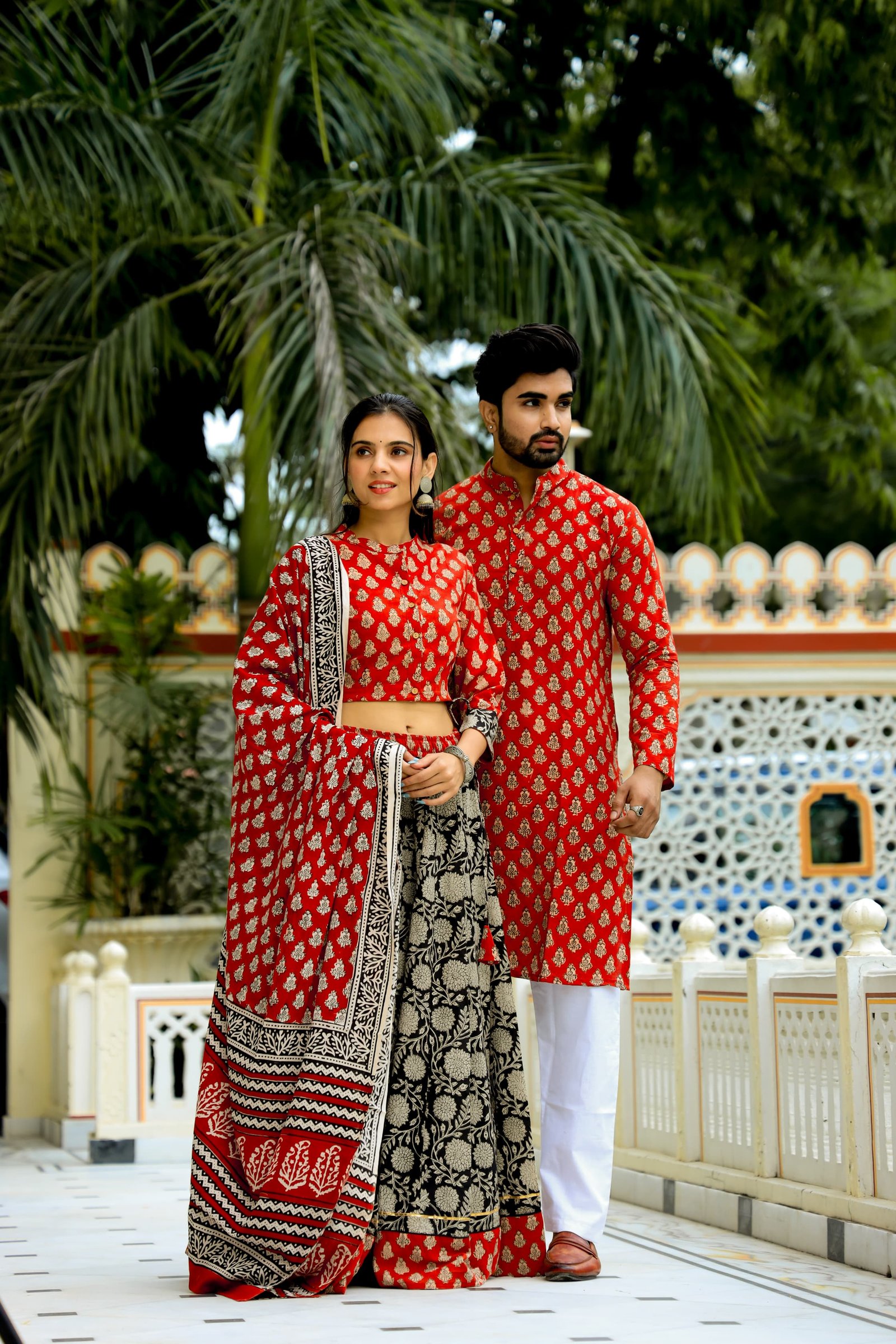 Cotton Printed Couple Combo Set