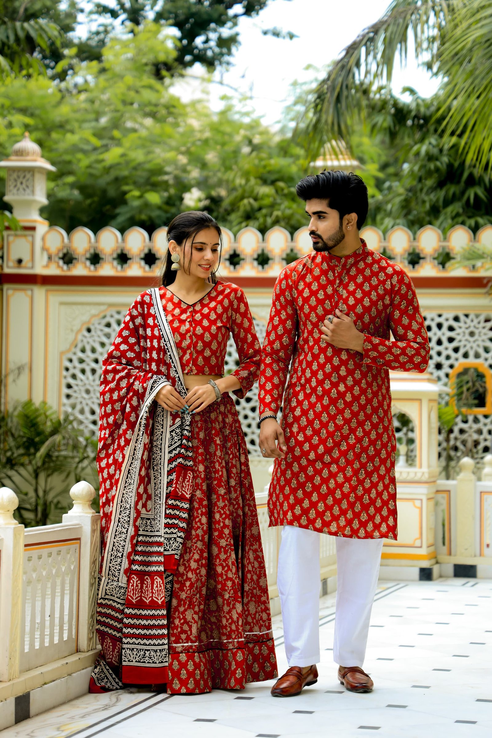 Cotton Printed Couple Combo Set