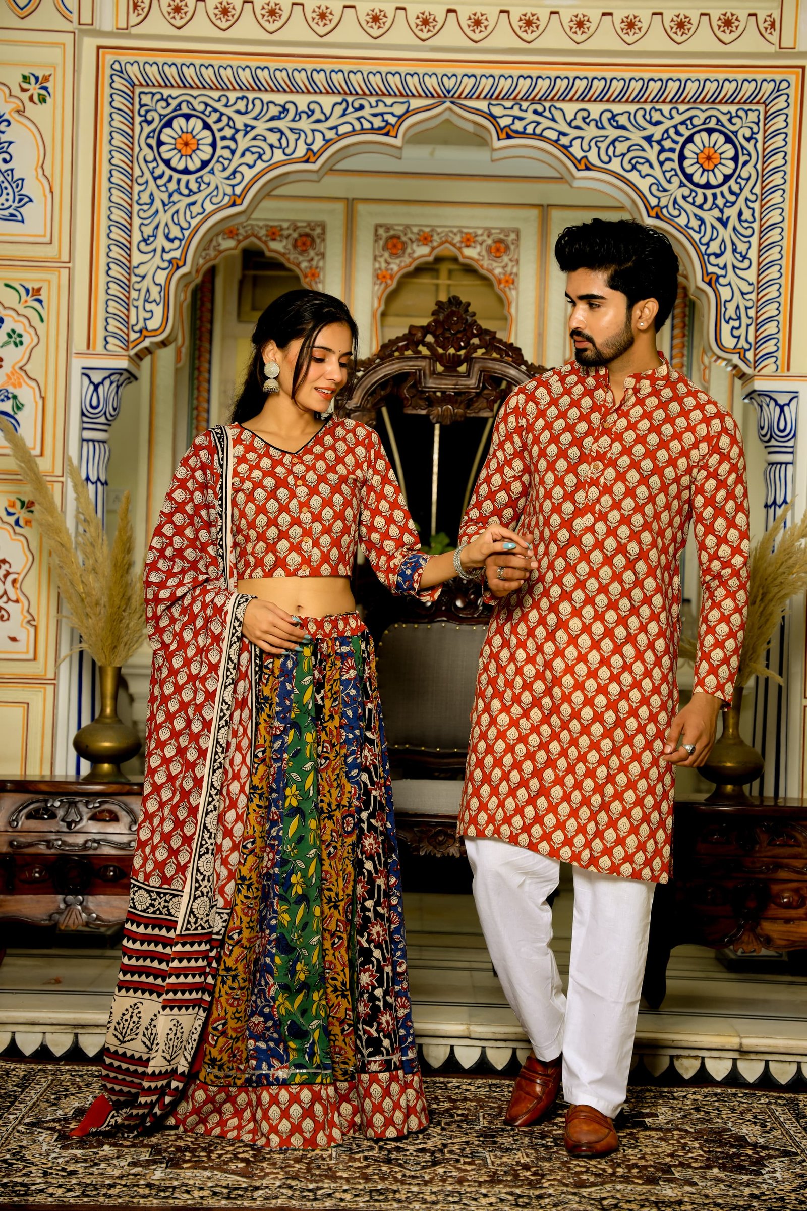 Cotton Printed Couple Combo Set