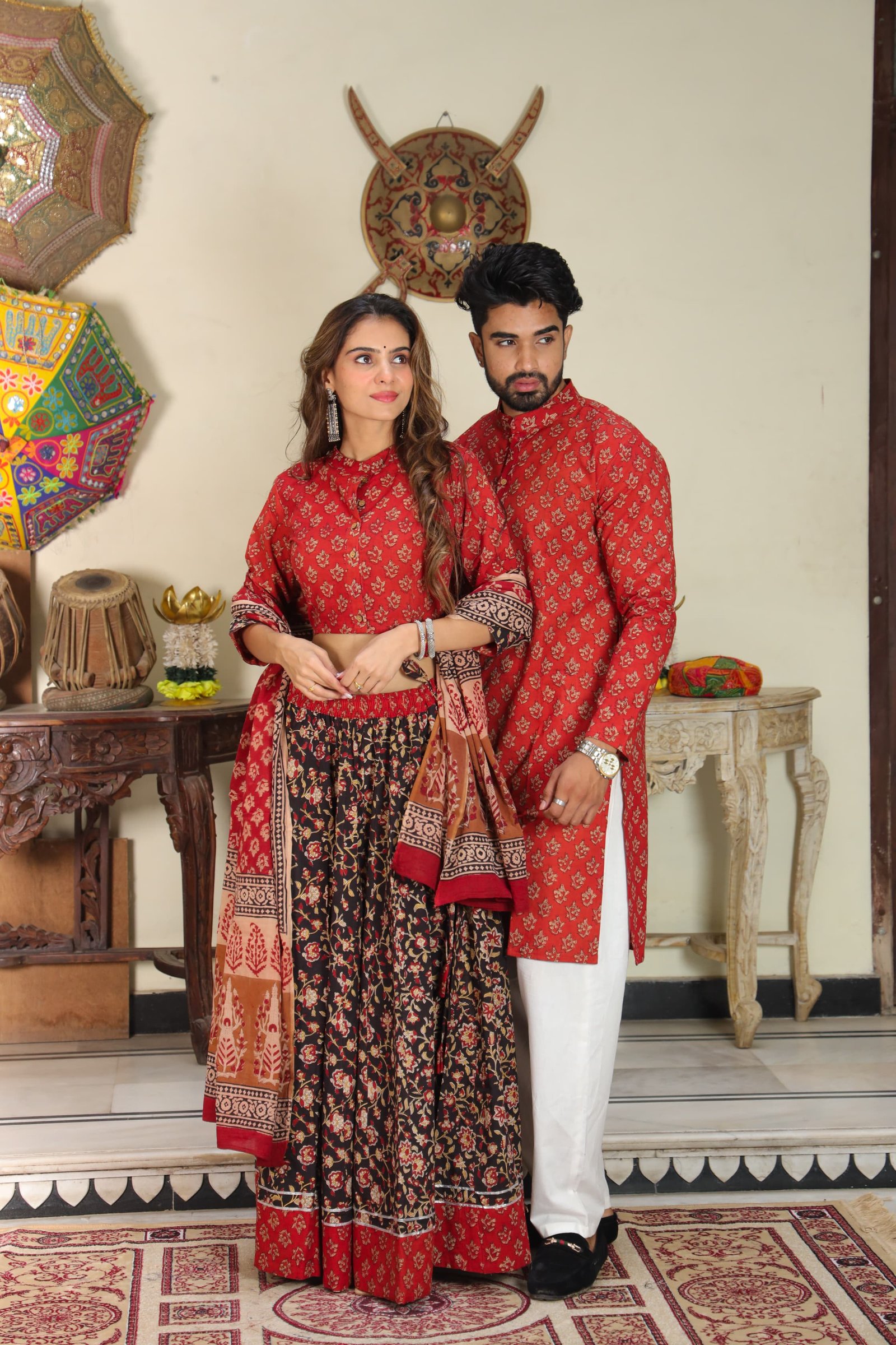 Cotton Printed Couple Combo Set