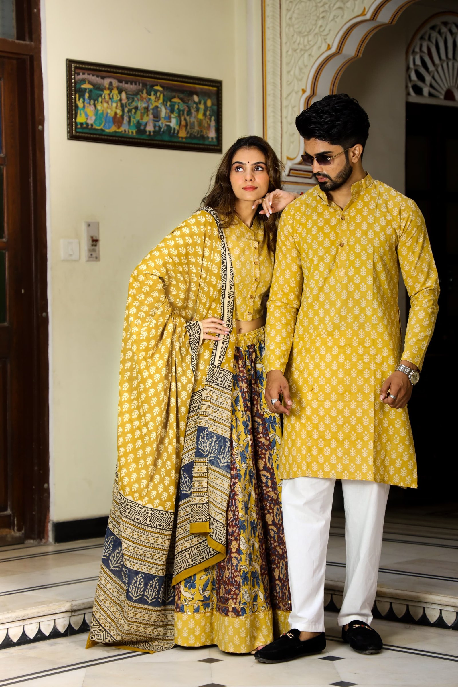 Cotton Printed Couple Combo Set
