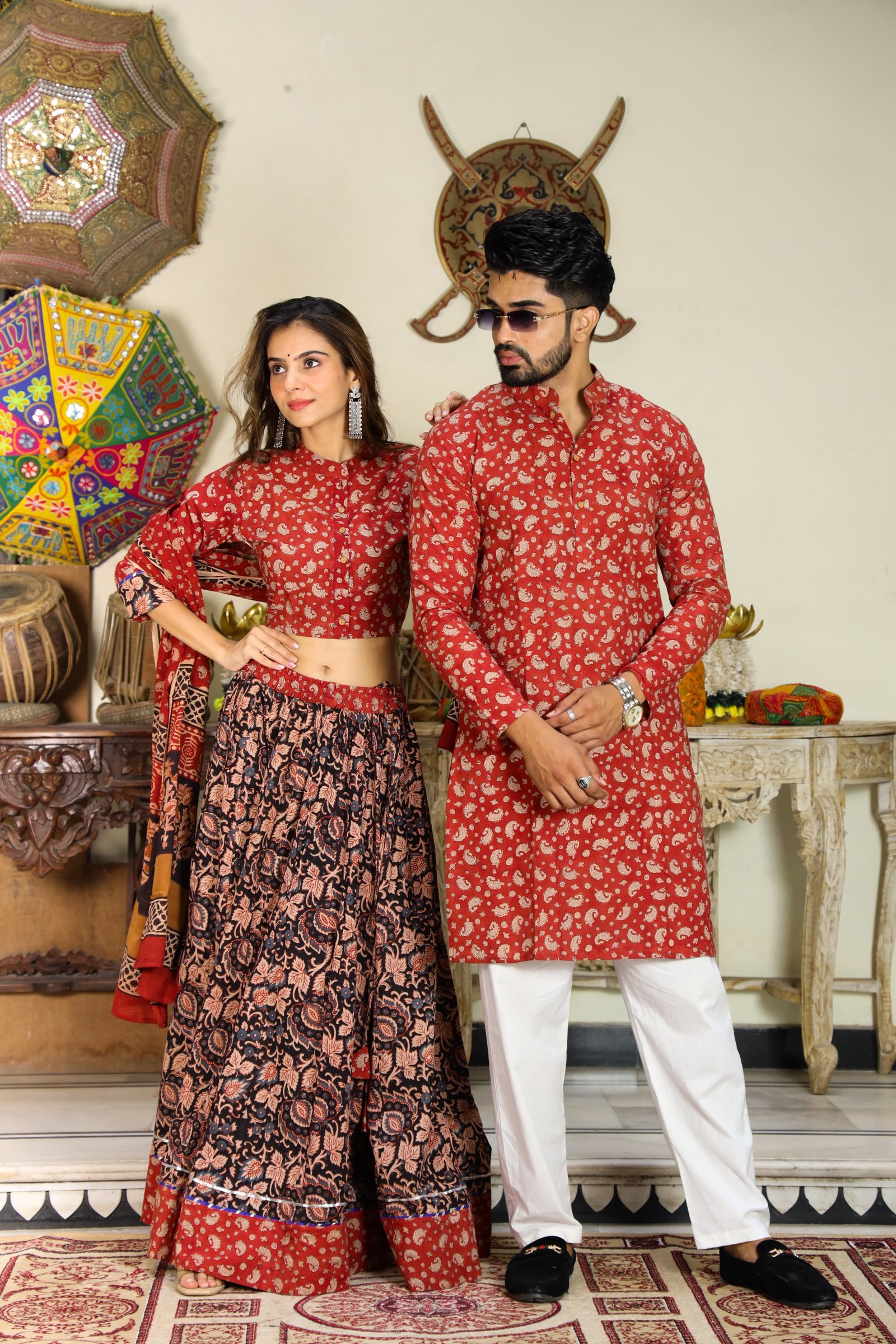 Cotton Printed Couple Combo Set