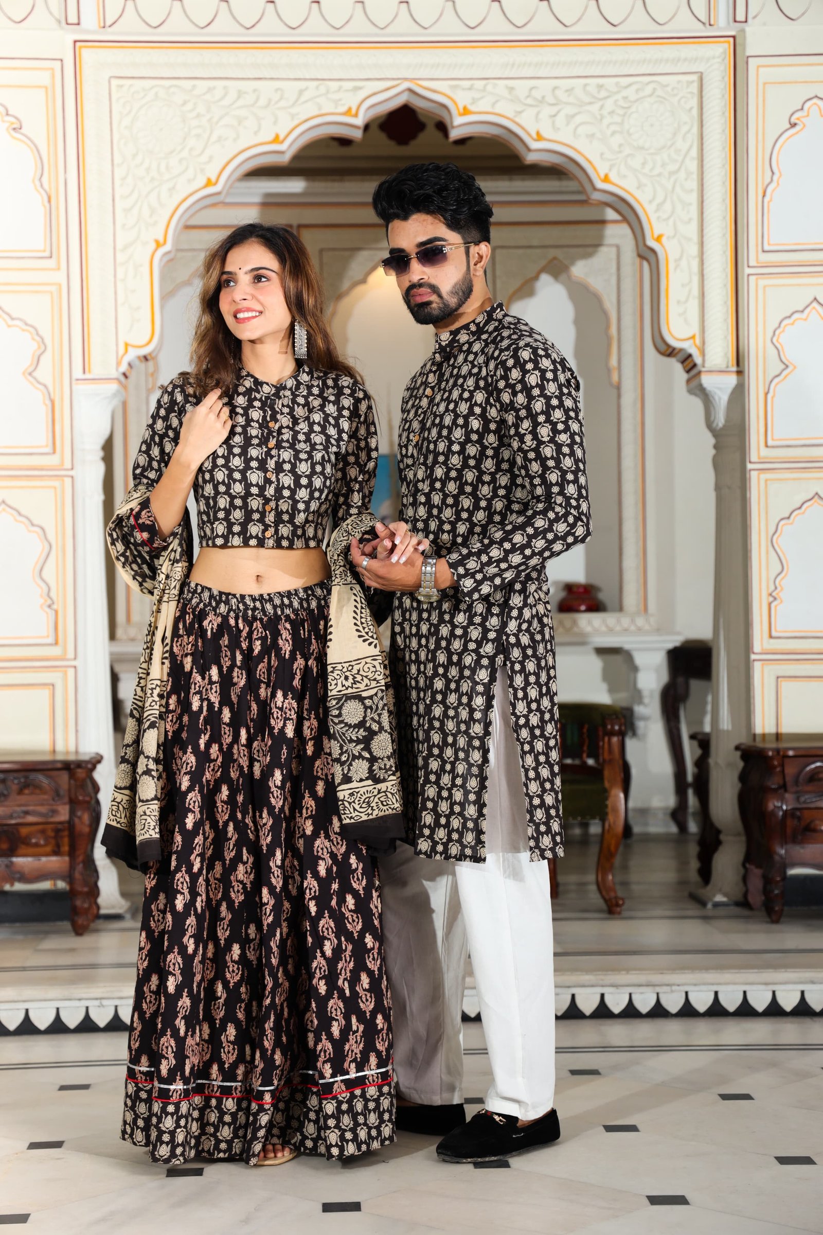 Cotton Printed Couple Combo Set