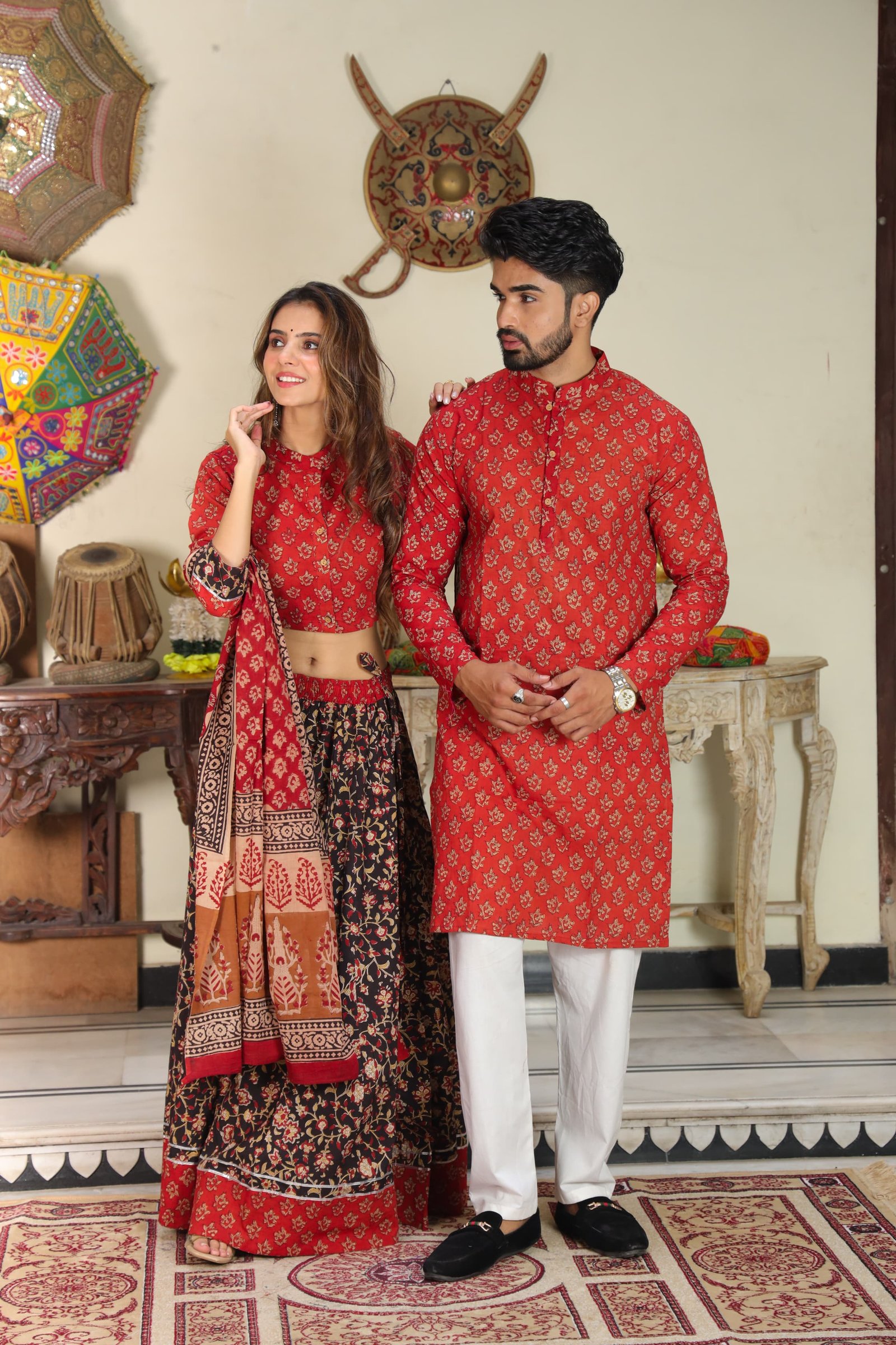 Cotton Printed Couple Combo Set