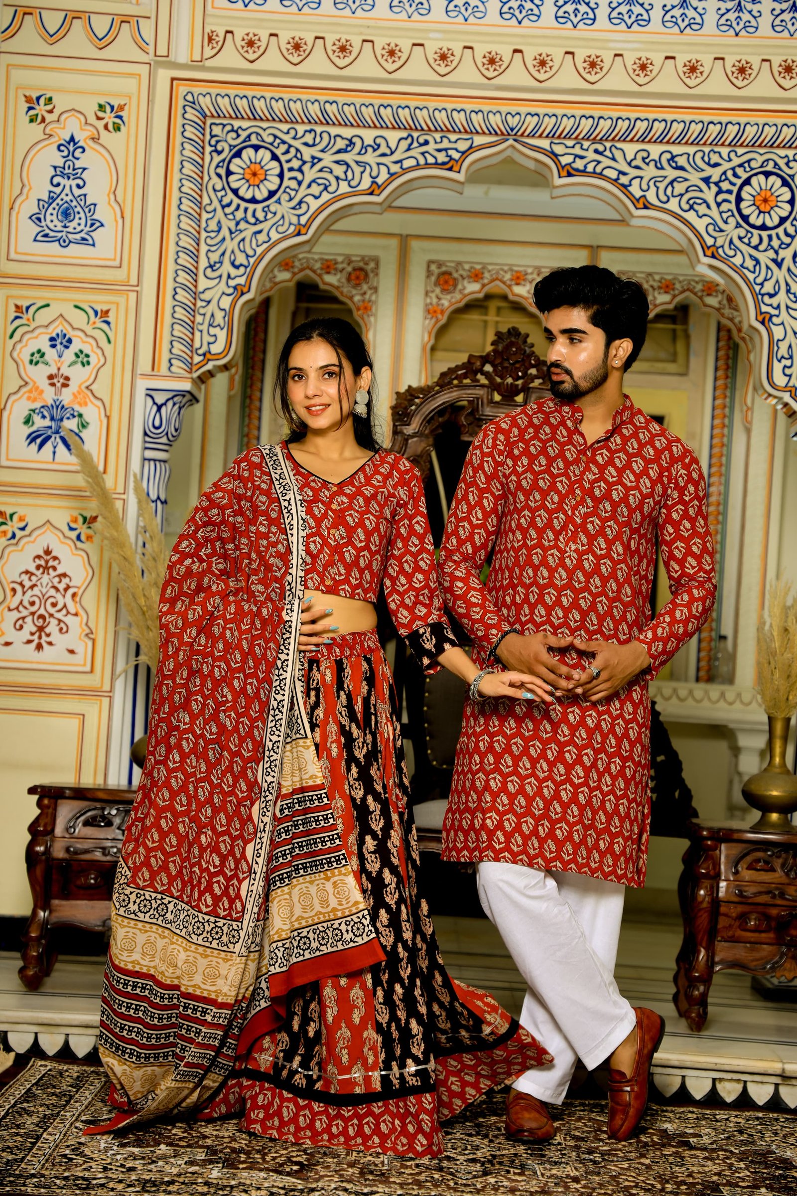 Cotton Printed Couple Combo Set