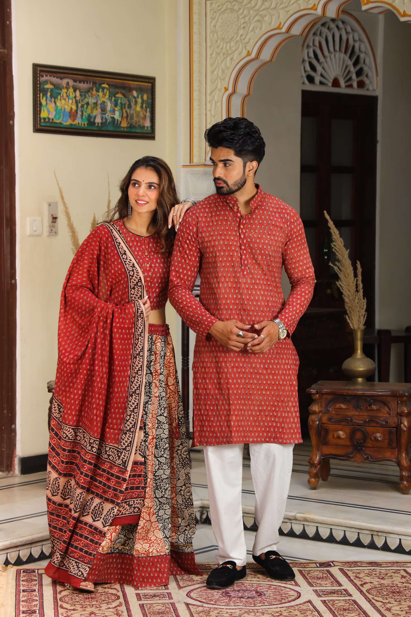 Cotton Printed Couple Combo Set