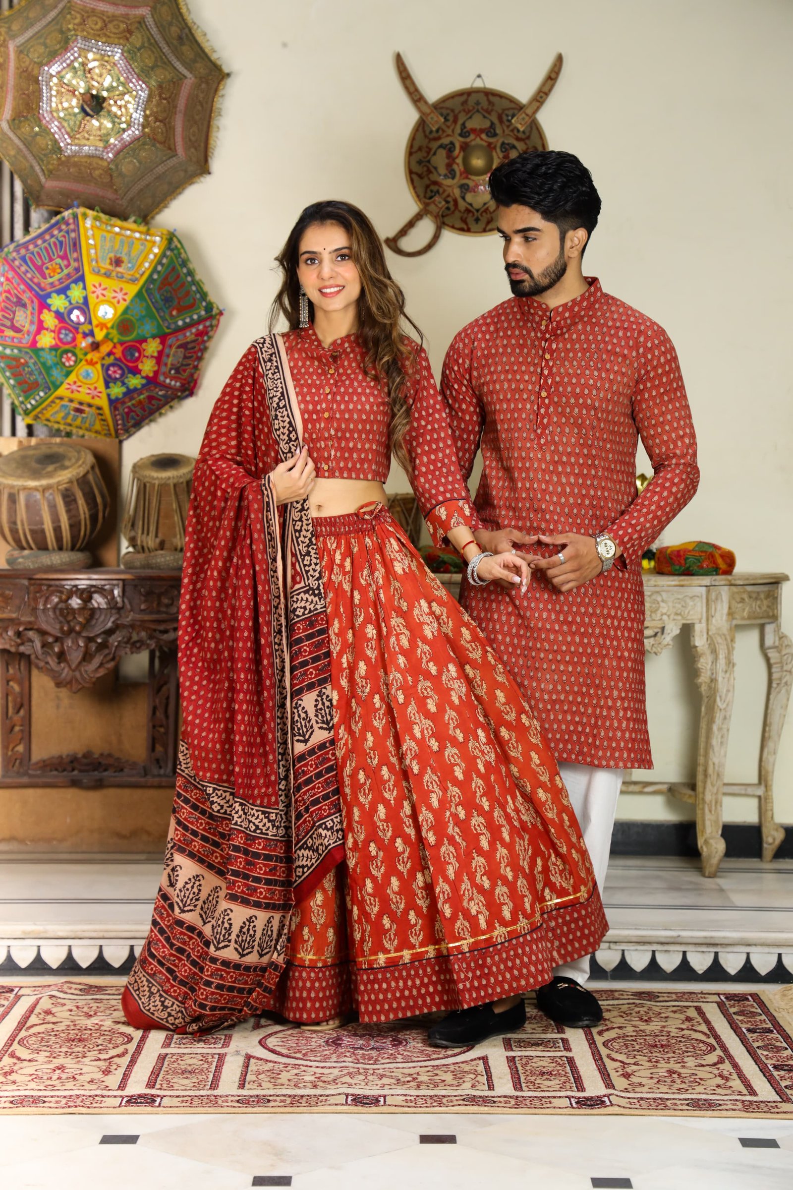 Cotton Printed Couple Combo Set