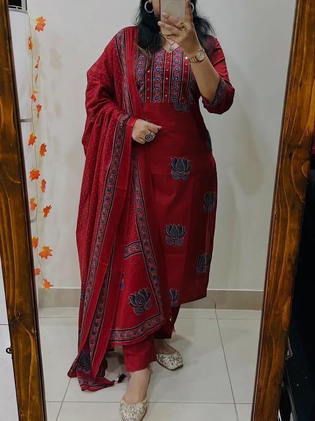Cotton Printed Stitched Suit Set