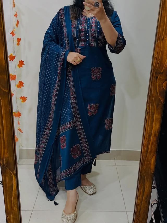 Cotton Printed Stitched Suit Set