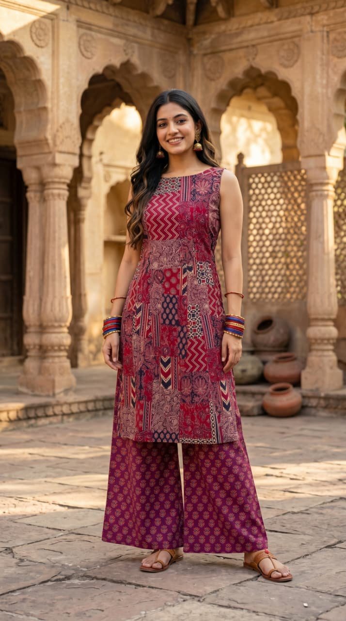 Cotton Printed Cord Set