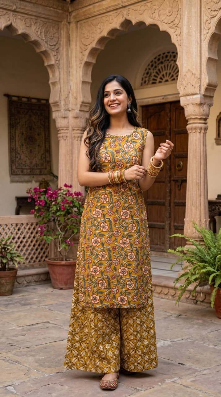Cotton Printed Cord Set