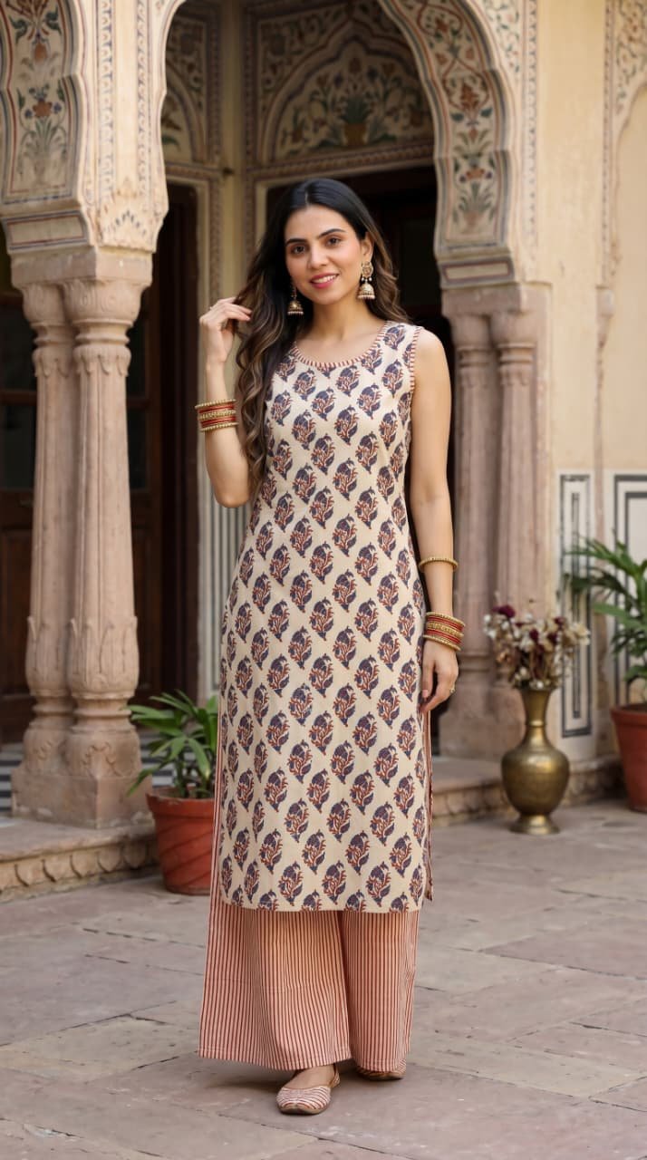 Cotton Printed Cord Set
