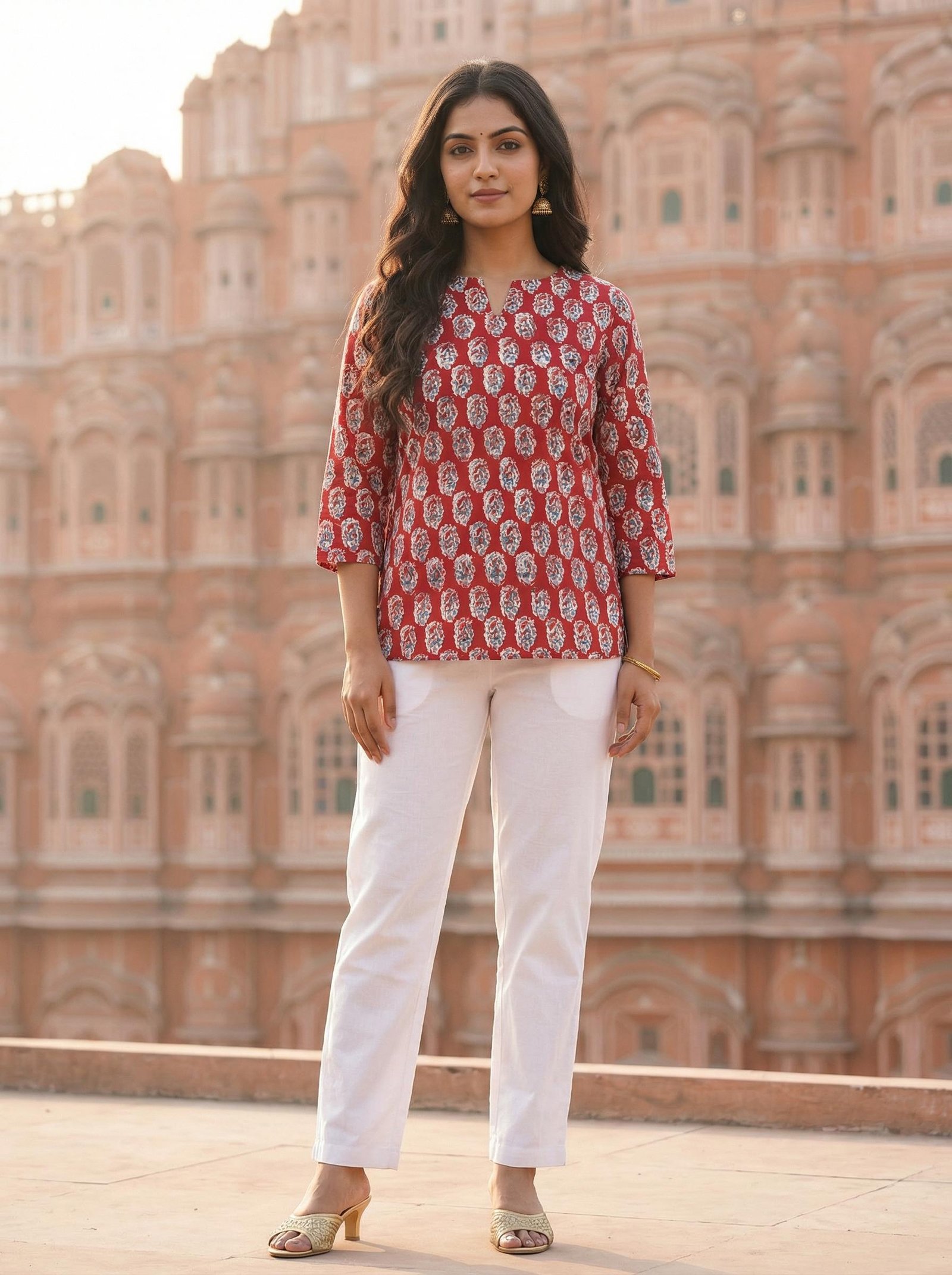Cotton Printed Short Top