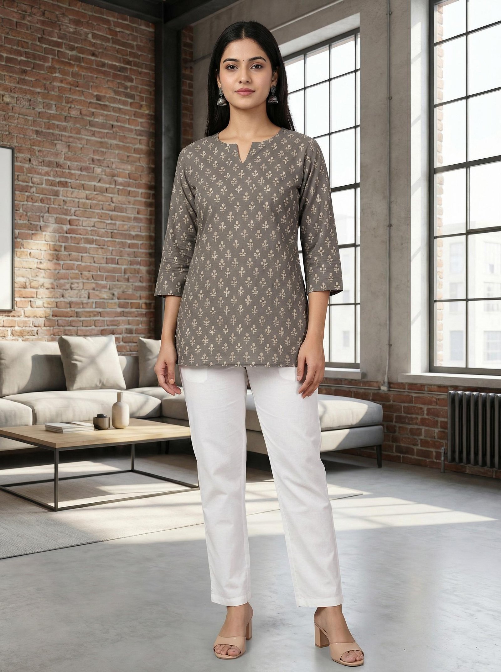 Cotton Printed Short Top