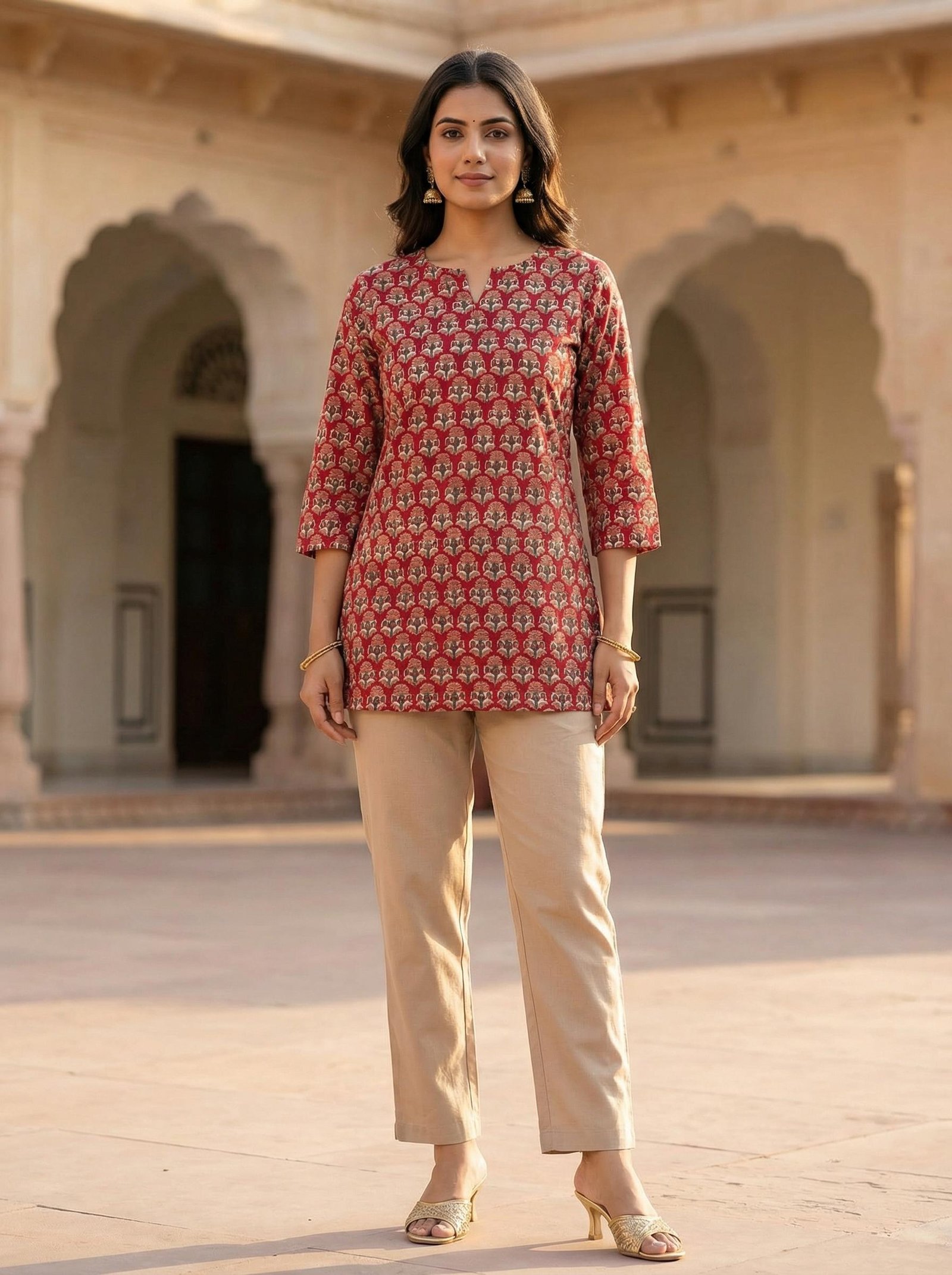 Cotton Printed Short Top