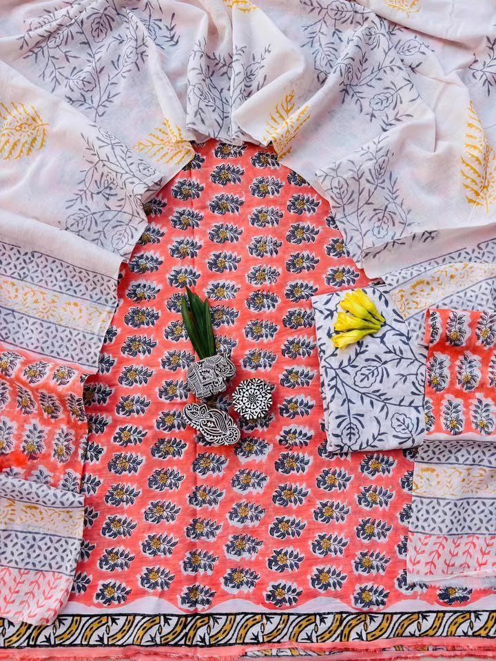 Cotton Dupatta Printed Suit