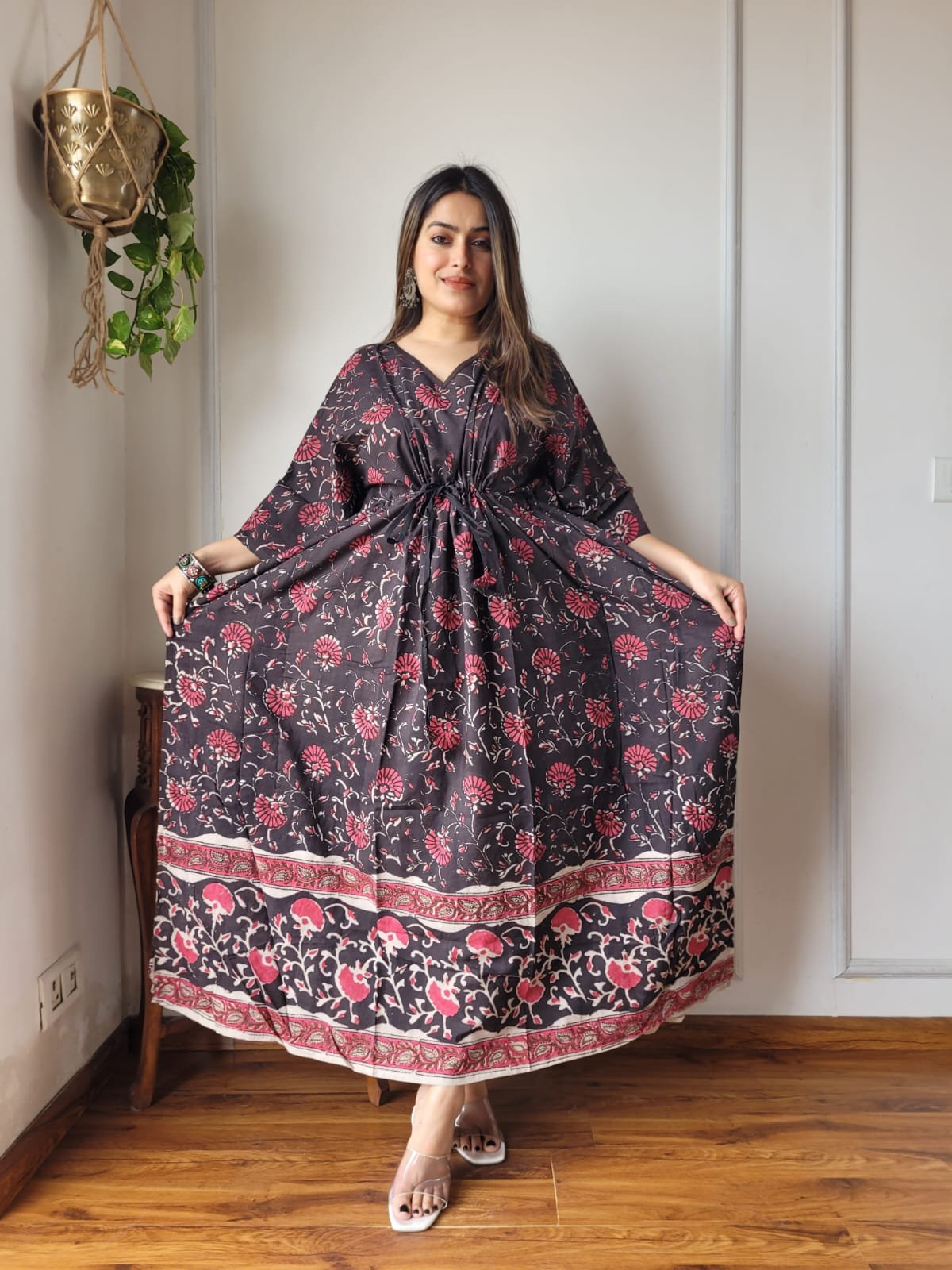 Cotton Printed Long Kaftan