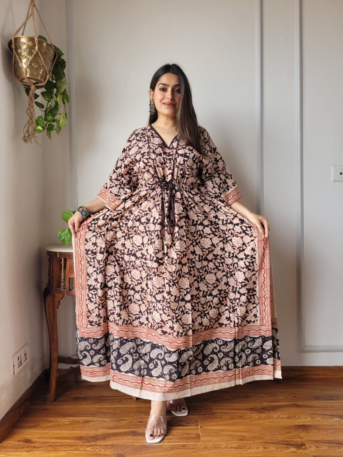 Cotton Printed Long Kaftan