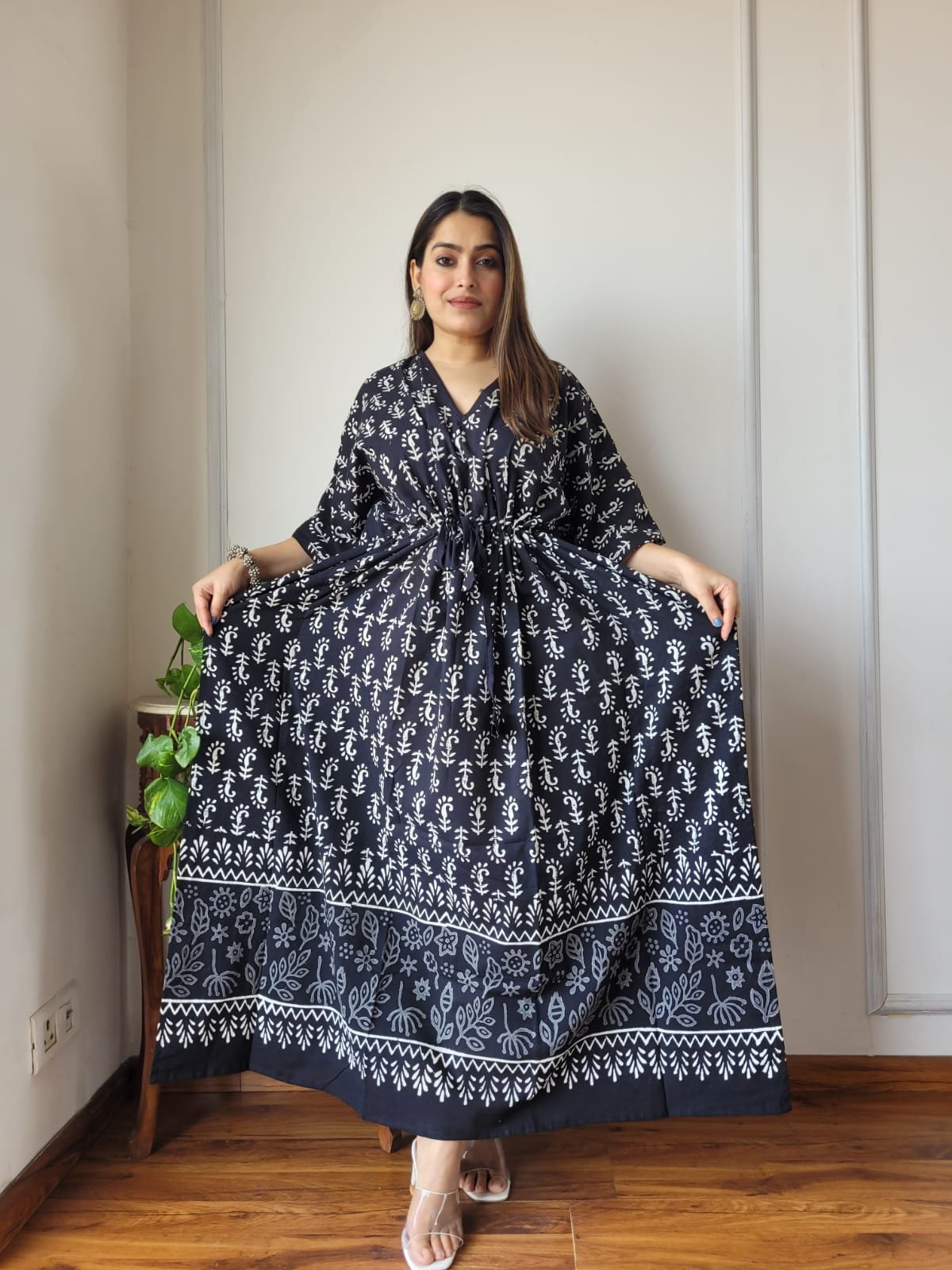 Cotton Printed Long Kaftan
