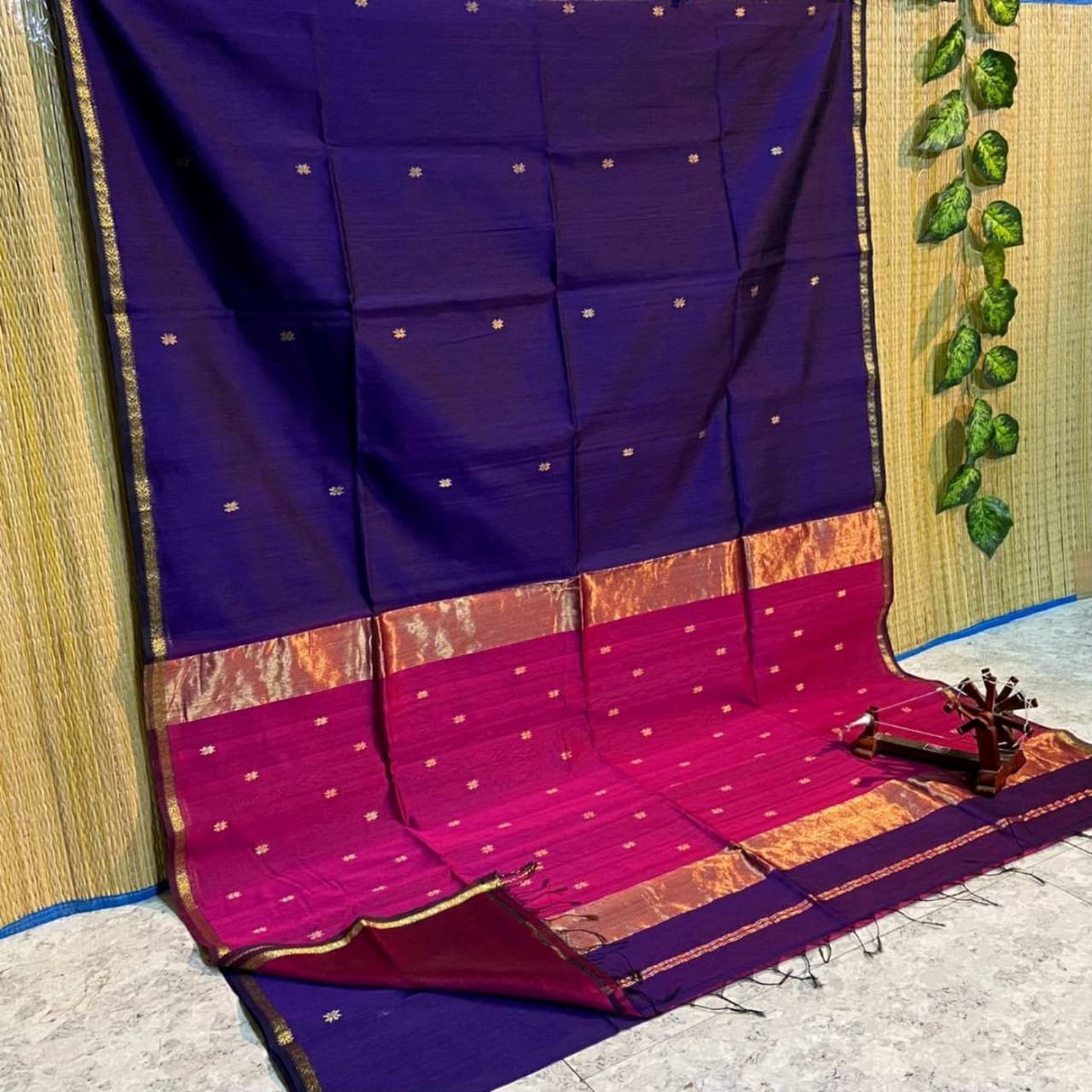 Maheshwari Woven Cotton Silk Saree