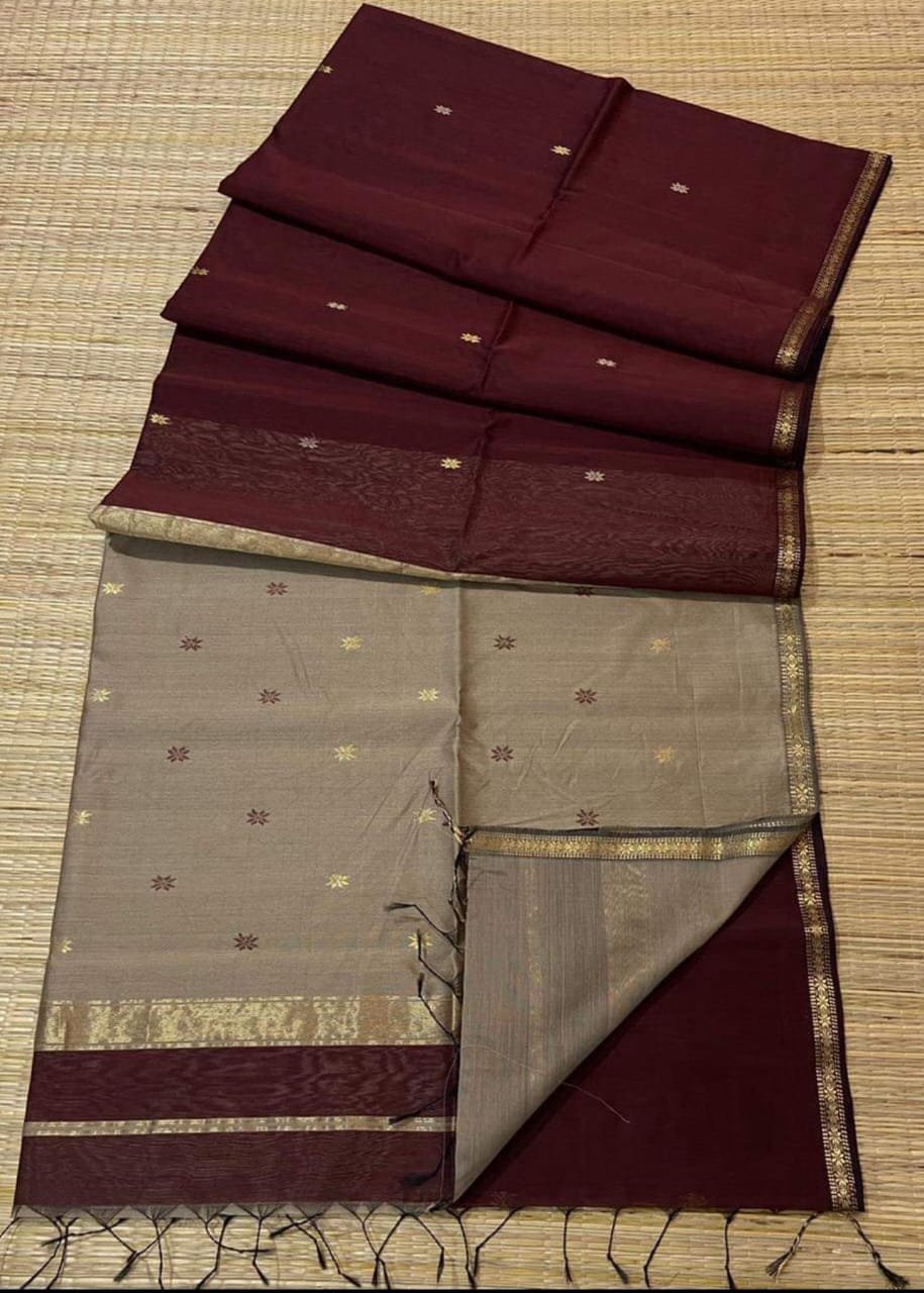 Maheshwari Woven Cotton Silk Saree