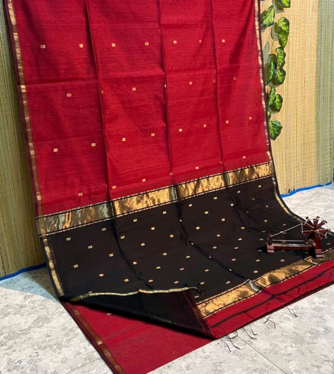 Maheshwari Woven Cotton Silk Saree