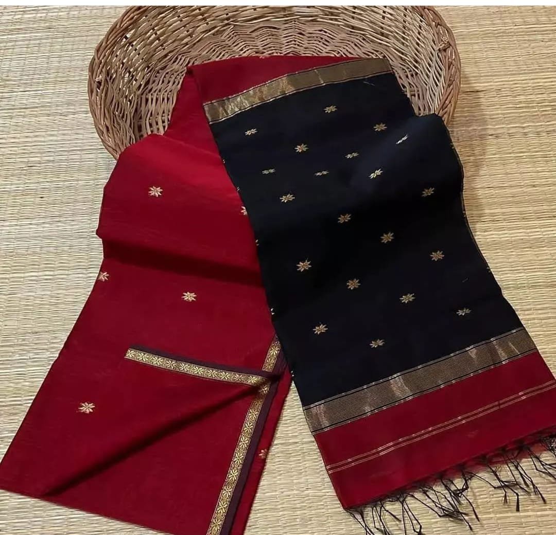 Maheshwari Woven Cotton Silk Saree