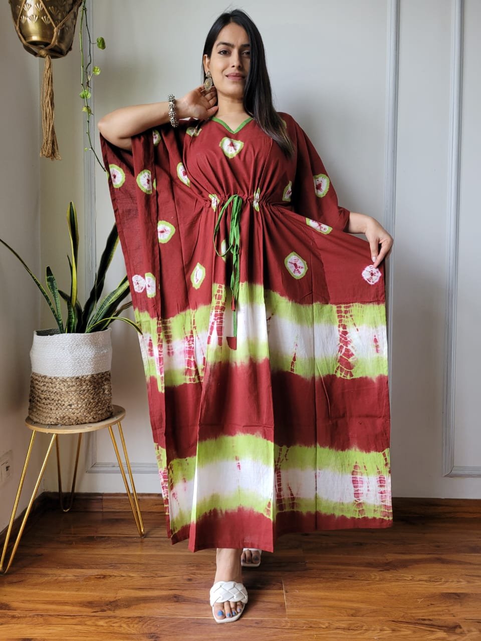 Cotton Printed Long Kaftan