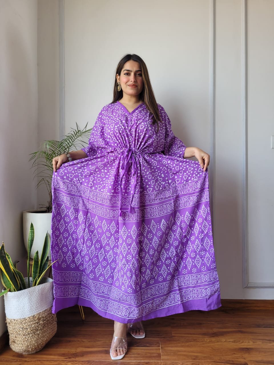 Cotton Printed Long Kaftan